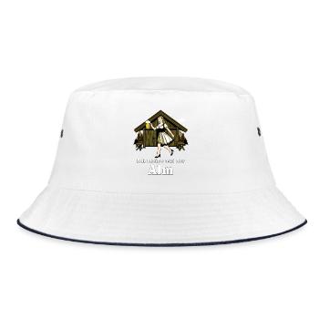 Ich bleibe auf der Alm - Bucket Hat - Weiß/Navy - Vorne