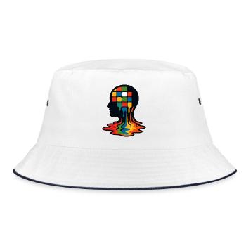 Mosaic Mind Meltdown - Bucket Hat - white/navy - Front
