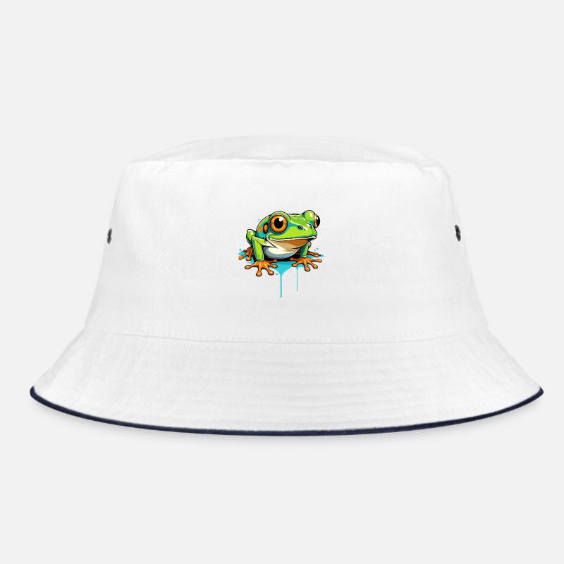Frog Graffiti Neon Splash Bucket Hat