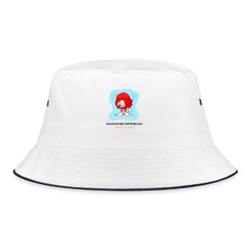 Ich hab die Nase gestrichen voll – Winter! - Bucket Hat - Weiß/Navy - Vorne