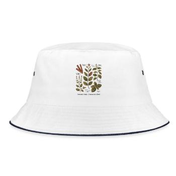 Aromatic Study – Zimt & Basilikum - Bucket Hat - Weiß/Navy - Vorne