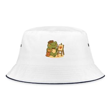 Grenouille peintre – Créative et sincère - Bob - blanc/marine - Devant