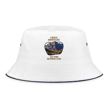 Big Bend National Park Chisos Mountains Hiking - Bucket Hat - white/navy - Front
