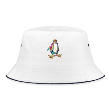 Pingouin Skateboard Look Neon - Bob - blanc/marine - Devant