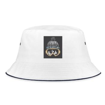 Ride the White Lines - Bucket Hat - Weiß/Navy - Vorne