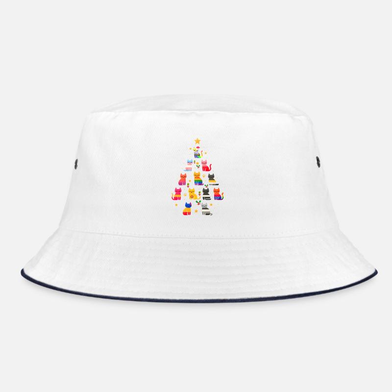 LGBTQ Katzen Weihnachtsbaum Pride Xmas Design Bucket Hat
