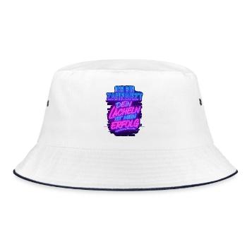 Ich Bin Zahnarzt Dein Lächeln Ist Mein Erfolg - Bucket Hat - Weiß/Navy - Vorne