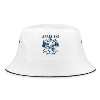Après Ski Girls Trip 2026 - Bucket Hat - white/navy - Front