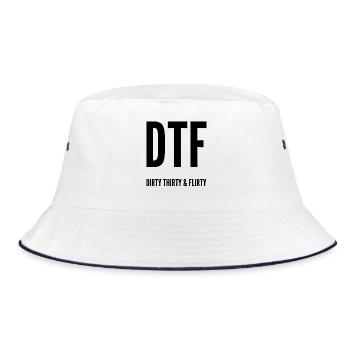 Dirty Thirty Flirty DTF 30th Birthday - Bucket Hat - white/navy - Front