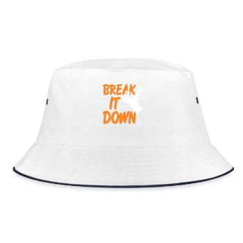 Break It Down Rhythm Motion Dance Power - Bucket Hat - Weiß/Navy - Vorne