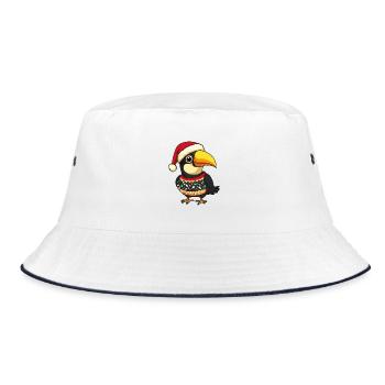 Toucan Bird Christmas - Bucket Hat - white/navy - Front