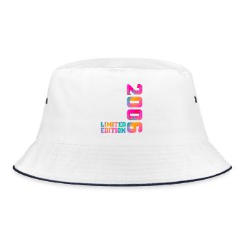 2006 Limitiertes Geburtstagsgeschenk für Mädchen - Bucket Hat - Weiß/Navy - Vorne
