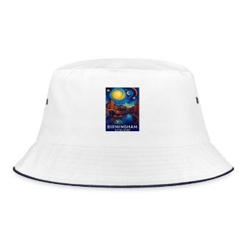 Birmingham, England - Bucket Hat - white/navy - Front
