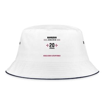 Bricklayer 20th Anniversary 20th Anniversary Masonry - Bucket Hat - white/navy - Front