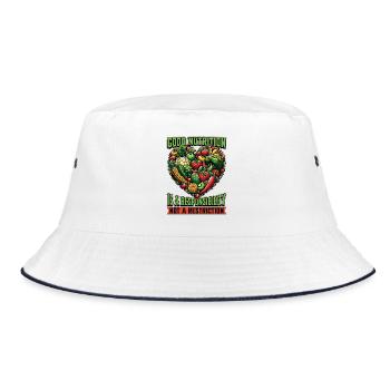 Nutritionist Good Nutrition Is A Nutritional Coach - Bucket Hat - white/navy - Front
