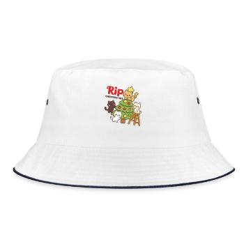 RIP Christmas Tree Cats, Kittens  - Bucket Hat - white/navy - Front