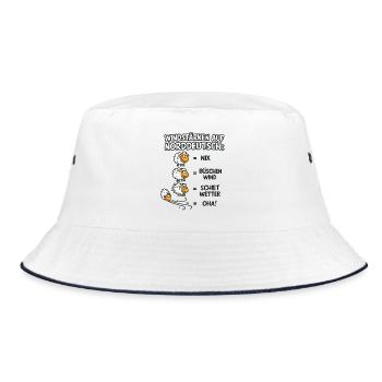 Norddeutsche Windstärken Schäfchen - Bucket Hat - Weiß/Navy - Vorne