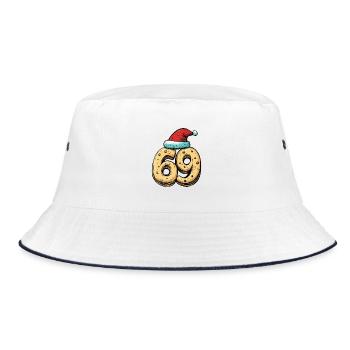 69 Number Cookie Christmas - Bucket Hat - white/navy - Front