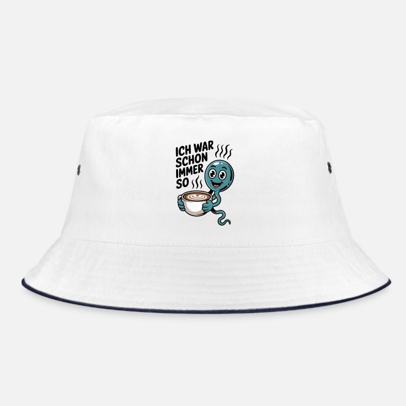 I've always been such a coffee lover - Bucket Hat - white/navy