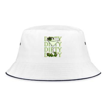 Martini Dirty Martini Lover Cocktail Olives Dirty - Bucket Hat - white/navy - Front