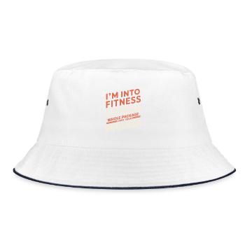 Ich stehe auf Fitness Post Office Postangestellter Postbote - Bucket Hat - Weiß/Navy - Vorne