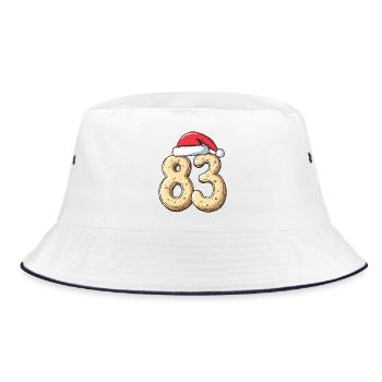 83 Number Biscuit Christmas - Bucket Hat - white/navy - Front