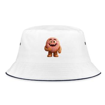 Donut - Bucket Hat - Weiß/Navy - Vorne