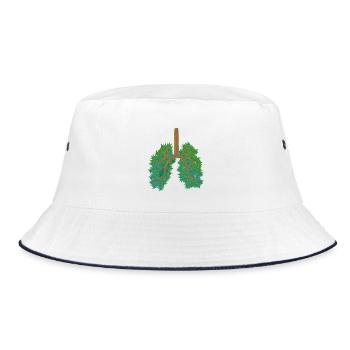 Forest Lungs Eco-Friendly Awareness Global Warming - Bucket Hat - white/navy - Front