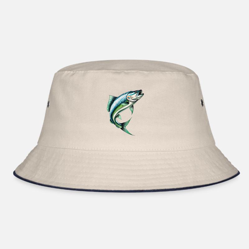 Springender Barsch im Grünblau Bucket Hat