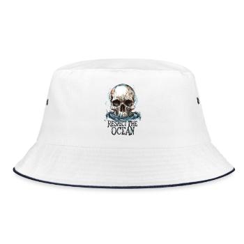 Diver Ocean Respect Dive - Bucket Hat - Weiß/Navy - Vorne