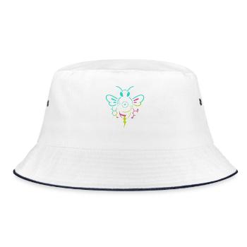 Music Bee with Vinyl Beat and Blitz Power - Bucket Hat - white/navy - Front