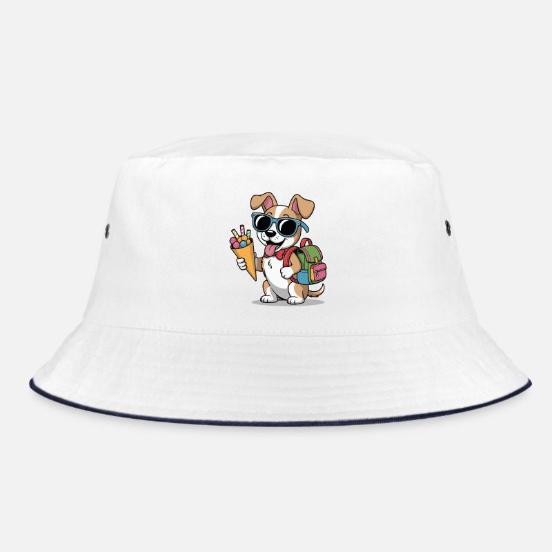 Sommerhund mit Eiscreme Bucket Hat