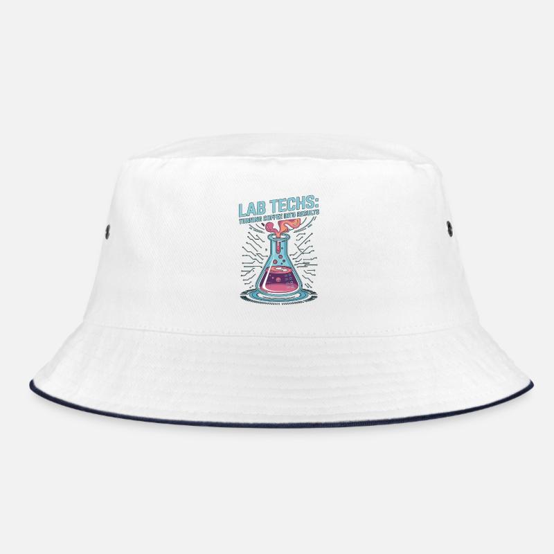 Lab Techs Turning Coffee Into Results Phlebotomist Bucket Hat