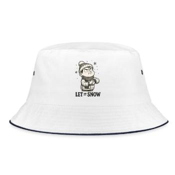 Let It Snow Irony - Bucket Hat - white/navy - Front