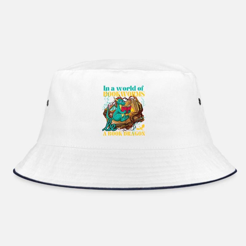 In einer Welt voller Bücherwarms sei ein Drache Bucket Hat