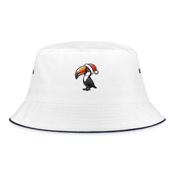 Toucan Bird Christmas - Bucket Hat - white/navy - Front