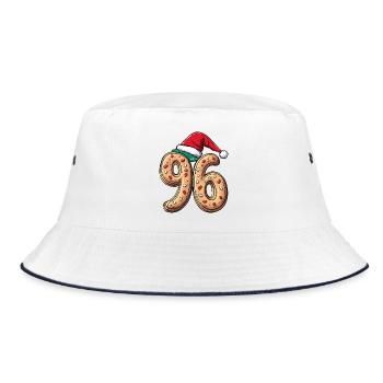 96 Number Biscuit Christmas - Bucket Hat - white/navy - Front