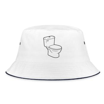 Vecteur sanitaire toilette toilette - Bob - blanc/marine - Devant