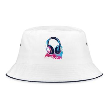 Headset Headphones - Bucket Hat - white/navy - Front