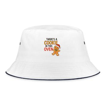 Cookie in the Oven funny Christmas motif - Bucket Hat - white/navy - Front