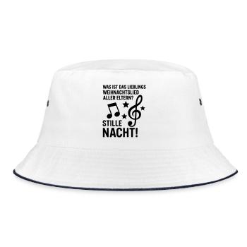 Silent Night Favorite Song Parents Wit - Bucket Hat - white/navy - Front