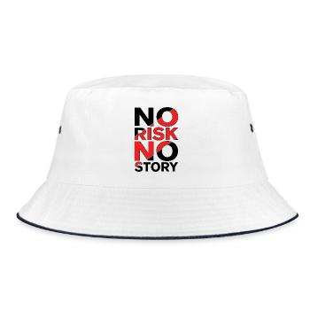 No Risk No Story - Bucket Hat - white/navy - Front
