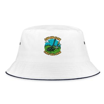 Niedrige und langsame Funde zeigen Metallerkennung - Bucket Hat - Weiß/Navy - Vorne