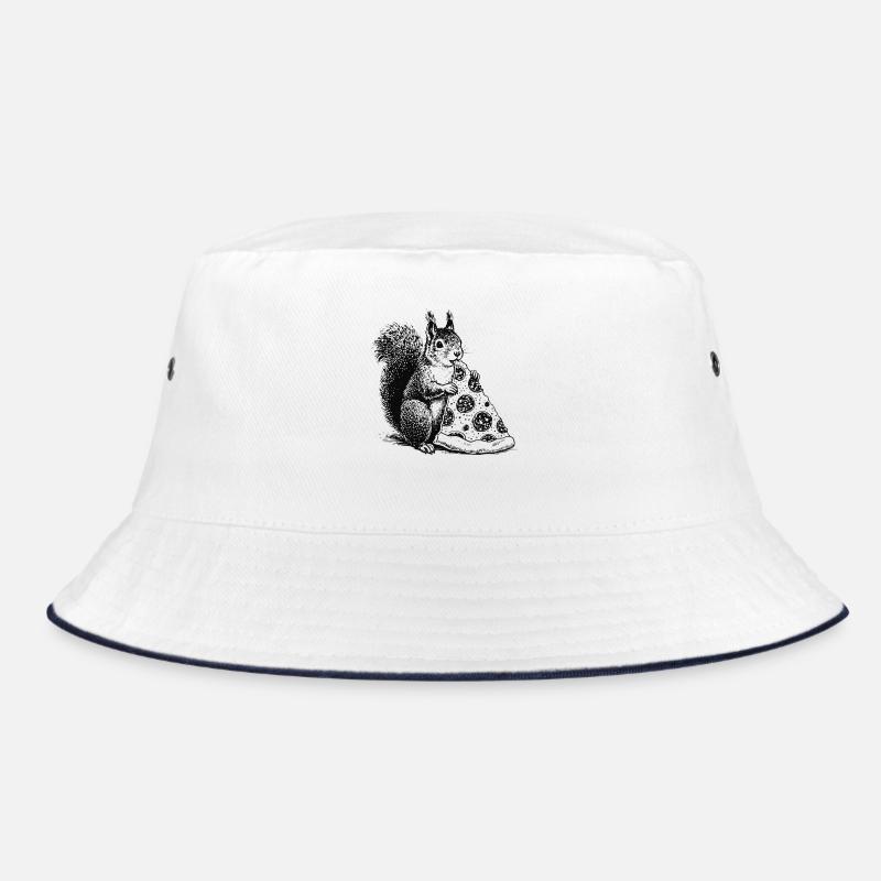 Eichhornchen liebt Pizza Bucket Hat