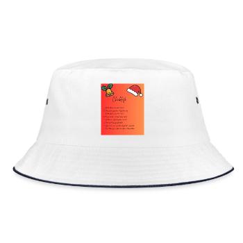 Christmas Checklist Design - Bucket Hat - white/navy - Front