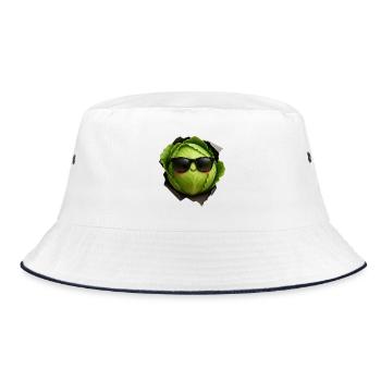 cabbage - Bucket Hat - white/navy - Front