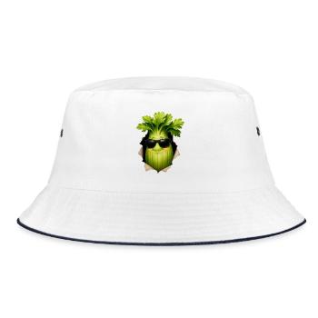 celery - Bucket Hat - white/navy - Front