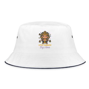 Pharaoh Archaeology in Ancient Egypt - Bucket Hat - white/navy - Front