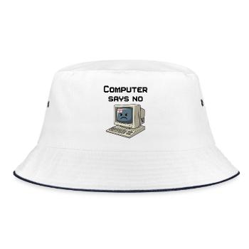 Retro Computer 404 Error - Bucket Hat - white/navy - Front