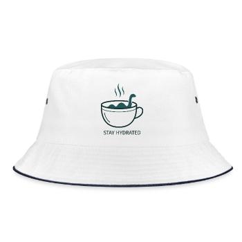 Nessie Stay Hydrated Mug - Bucket Hat - white/navy - Front